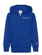 Champion Full Zip Hoodie Sweatshirt Blå