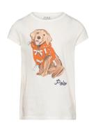 Ralph Lauren Kids Dog-Print Cotton Jersey Tee Vit