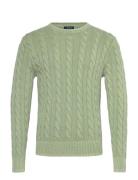 Polo Ralph Lauren Cable-Knit Mineral-Dyed Cotton Sweater Grön