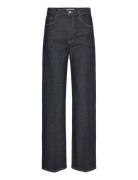 Mango High-Rise Wide Leg Rinse-Wash Jeans Marinblå