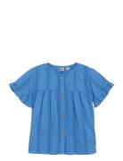 Daily 7 Ruffle Shirt Blå