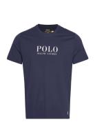 Polo Ralph Lauren Logo Cotton Jersey Sleep Shirt Marinblå