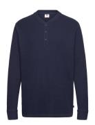 Levi's® Ls Thermal 3 Bttn Henley Navy Marinblå