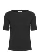 Rosemunde Rwnanna 2/4 Boatneck T-Shirt Svart