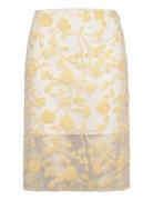 ROTATE Birger Christensen Flower Beads Pencil Skirt Gul