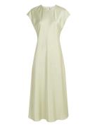 Calvin Klein Matte Shine Satin Sheath Dress Grön