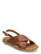 ANGULUS Sandals - Flat - Open Toe - Op Brun