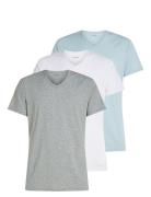 Calvin Klein S/S V Neck 3Pk Grå