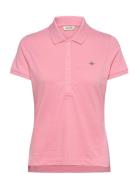 GANT Slim Sheild Cap Sleeve Pique Polo Rosa
