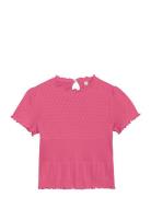 En Fant T-Shirt Ss Pointelle Rosa