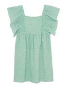 Creamie Dress Small Flower Grön