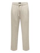 ONLY & SONS Onssinus Loose Visc Lin 0075 Pnt Cs Kräm