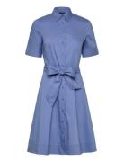 Lauren Ralph Lauren Silky Strtch Cotton-Dress Blå