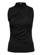 Rosemunde Rwbillie Sl Drape Top Svart