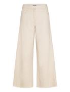 Weekday Cotton Loose Trousers Kräm