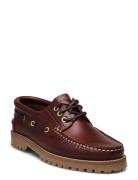 Garment Project Ollie Boat Shoe - Brown Leather Brun