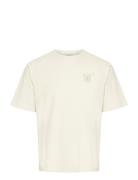 Casual Friday Cfarcher Tee With Back Print Kräm