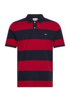 GANT Block Stripe Polo Röd