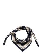 Malina Silk Twill Scarf 65X65 Marinblå