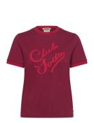 Scotch & Soda Applique Artwork Regular T-Shirt With Contrast Rib Röd