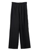 Lexington Clothing High Waist Wide-Leg Linen Pants Svart