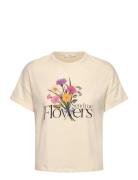 Mango Cotton T-Shirt With Printed Message Beige
