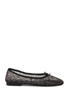 Mango Animal-Print Mesh Ballerina Flats Multi/patterned