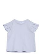 Mango Short-Sleeved Cotton T-Shirt Blå