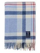 Lexington Home Checked Recycled Wool Throw Blå