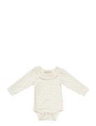 Cam Cam Copenhagen Long Sleeved Body Holly, 62 Cm - Gots - Bows Vit