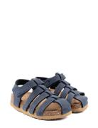 Mikk-line Sandal Suede Cork Marinblå