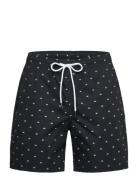 Tom Tailor All Over Printed Swim Shorts Svart