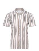 Lindbergh Knitted Resort Collar S/S Beige
