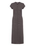Hope Roll Dress Plum Grey Hemp Brun