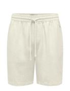 ONLY & SONS Onstel Visc Lin Shorts 0075 Cs Vit