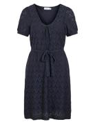Vila Viamalina V-Neck S/S Dress/Pb Marinblå