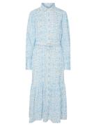 YAS Yasvips Ls Long Shirt Dress S. Blå