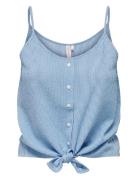ONLY Onllecey Sl Knot Singlet Noos Wvn Blå