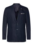Lindbergh Black Half Lined Linen Blazer Marinblå