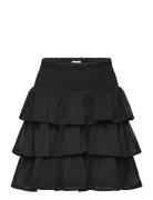 Lindex Skirt Flounces And Smock Chiff Svart