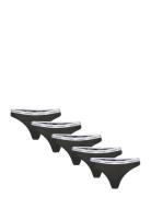 Calvin Klein Thong 5Pk Svart