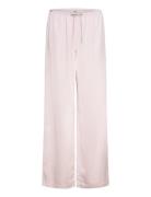 Monki Low-Rise Relaxed Pull-On Satin Trousers Rosa