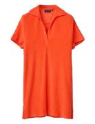 Lexington Clothing Organic Cotton Terry Polo Dress Orange