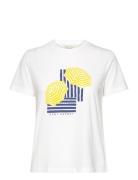 GANT Reg Graphic Ss T-Shirt Vit