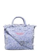 Mango Floral-Print Mini Tote Blå