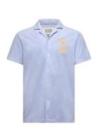 Scotch & Soda Short-Sleeved Regular Fit Towelling Shirt Blå