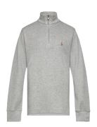 Ralph Lauren Kids Cotton Interlock Quarter-Zip Pullover Grå