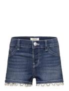 Lindex Shorts Denim Lace Edge Marinblå