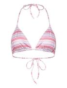 Monki Printed Halter Triangle Bikini Top Multi/patterned