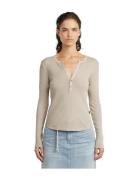 G-Star RAW Deep V Slim L\S Wmn Beige